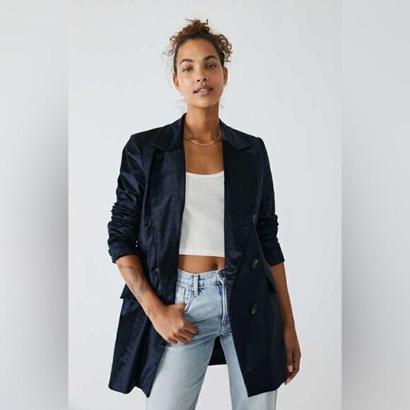 Free People Velvet Cosmo Blazer/ size XS - Picture 3 of 10